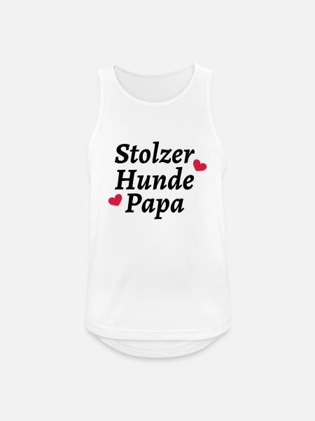Stolzer Hunde Papa - Männer Tank Top atmungsaktiv - Weiß