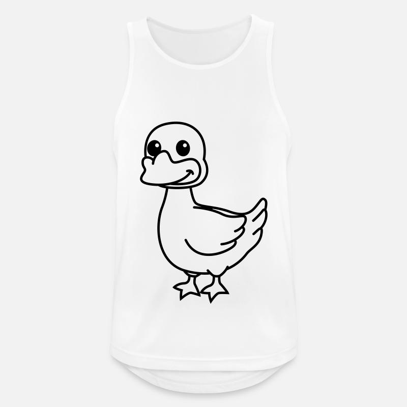 Gans Comic Tier - Männer Tank Top atmungsaktiv - Weiß