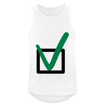 Häkchen Zeichen Symbole - Männer Tank Top atmungsaktiv - Weiß - Vorne - Nick (188cm)