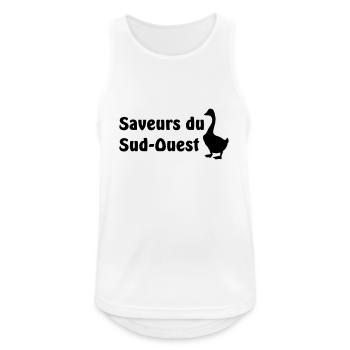 saveurs sud-ouest - Débardeur respirant Homme - blanc - Devant - Nick (188cm)