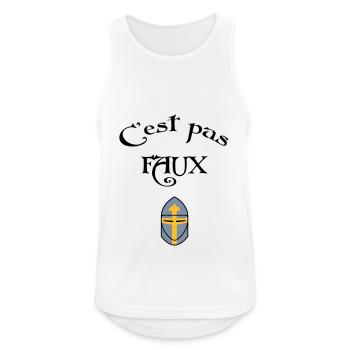 C'est pas faux ! - Débardeur respirant Homme - blanc - Devant - Nick (188cm)