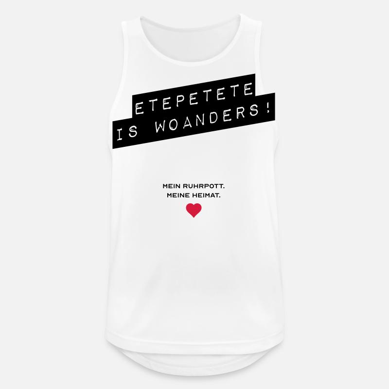 Etepetete is woanders - Männer Tank Top atmungsaktiv - Weiß