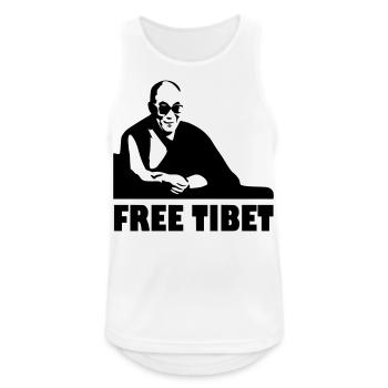 Free Tibet - Débardeur respirant Homme - blanc - Devant - Nick (188cm)