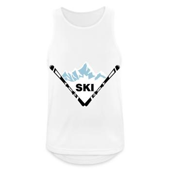 Ski and mountain - Men's Breathable Tank Top - white - Front - Nick (188cm)