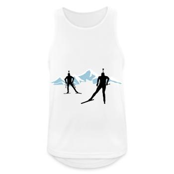Biathlon, Ski de fond, Ski de fond, Montagne - Débardeur respirant Homme - blanc - Devant - Nick (188cm)