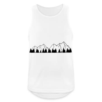 Paysage de montagne montagne montagnes paysage - Débardeur respirant Homme - blanc - Devant - Nick (188cm)