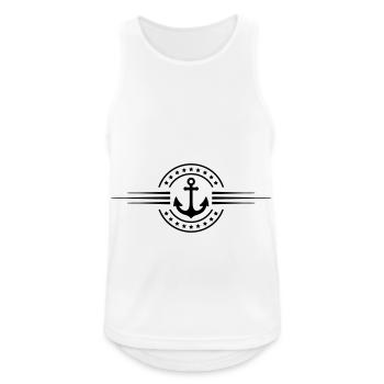 anchor icon - Men's Breathable Tank Top - white - Front - Nick (188cm)