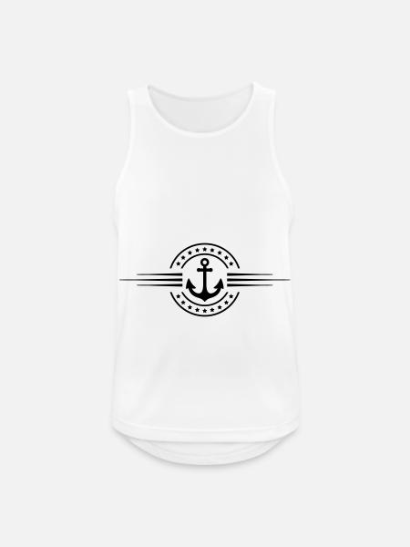 anker icon - Männer Tank Top atmungsaktiv - Weiß