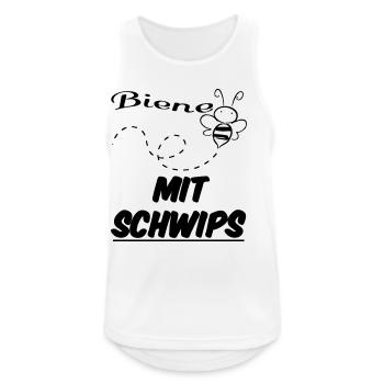 Biene mit Schwips lustig Spruch Bienen Alkohol - Männer Tank Top atmungsaktiv - Weiß - Vorne - Nick (188cm)