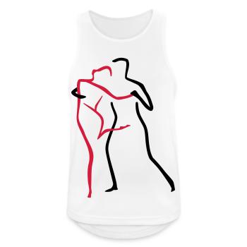 Tango-2 - Männer Tank Top atmungsaktiv - Weiß - Vorne - Nick (188cm)