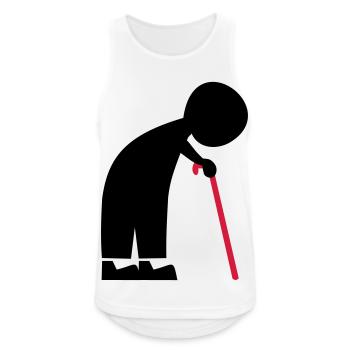 Opa - Männer Tank Top atmungsaktiv - Weiß - Vorne - Nick (188cm)