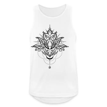 Lotus lotus flower moon om symbol yoga - Men's Breathable Tank Top - white - Front - Nick (188cm)