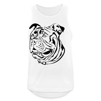 Old English Bulldog head - Men's Breathable Tank Top - white - Front - Nick (188cm)
