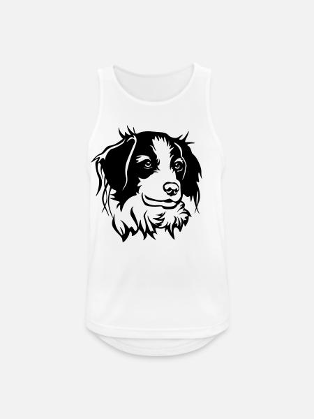 Kooikerhondje head - Men's Breathable Tank Top - white