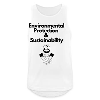 Environmental Protection & Sustainability - Männer Tank Top atmungsaktiv - Weiß - Vorne - Nick (188cm)