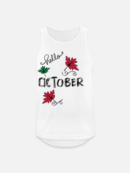 Octobre Automne - Débardeur respirant Homme - blanc