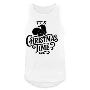 Christmas time Xmas weihnachten rock'n roll Santa  - Männer Tank Top atmungsaktiv - Weiß - Vorne - Nick (188cm)