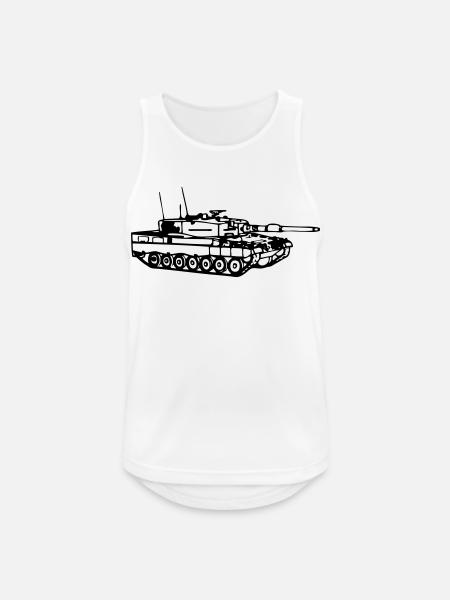 Panzer Leopard 2 - Männer Tank Top atmungsaktiv - Weiß