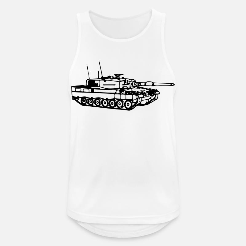 Panzer Leopard 2 - Männer Tank Top atmungsaktiv - Weiß