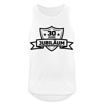 30 Jahre Jubiläum Geschenk - Männer Tank Top atmungsaktiv - Weiß - Vorne - Nick (188cm)