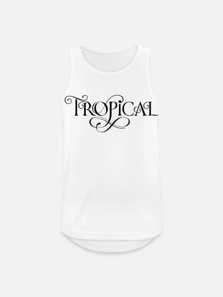 Tropical - Men's Breathable Tank Top - white