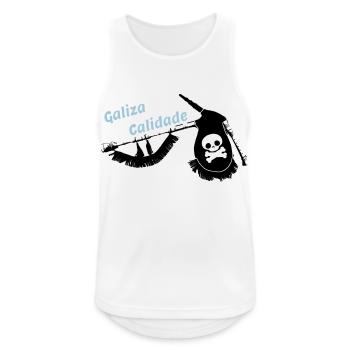 Galiza Calidade ((anpassbare Farben) - Männer Tank Top atmungsaktiv - Weiß - Vorne - Nick (188cm)