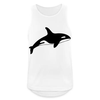 dolphin - Männer Tank Top atmungsaktiv - Weiß - Vorne - Nick (188cm)