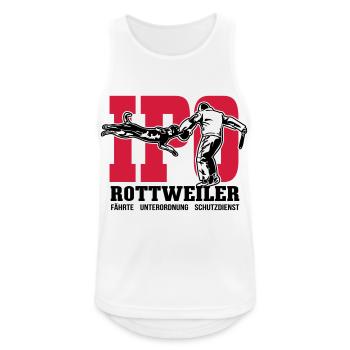 IPO ROTTWEILER - HUNDESPORT Wilsigns Hund Hunde - Männer Tank Top atmungsaktiv - Weiß - Vorne - Nick (188cm)