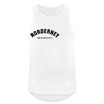 Norderney who the fuck is Sylt - Männer Tank Top atmungsaktiv - Weiß - Vorne - Nick (188cm)