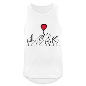 Slogan love - love. I love you, in love - Men's Breathable Tank Top - white - Front - Nick (188cm)