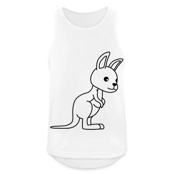 Kangaroo Comic - Männer Tank Top atmungsaktiv - Weiß - Vorne - Nick (188cm)