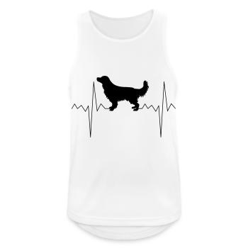 Herzfrequenz Herzschlag Golden Retriever Geschenk - Männer Tank Top atmungsaktiv - Weiß - Vorne - Nick (188cm)