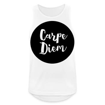 Carpe Diem - Débardeur respirant Homme - blanc - Devant - Nick (188cm)