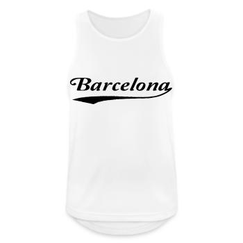 Barcelone - Débardeur respirant Homme - blanc - Devant - Nick (188cm)