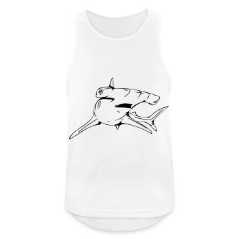 Gefährlich eleganter Hammerhai - Männer Tank Top atmungsaktiv - Weiß - Vorne - Nick (188cm)
