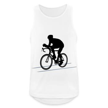 Cyclistes sur route, Vélo de route, Cyclisme - Débardeur respirant Homme - blanc - Devant - Nick (188cm)