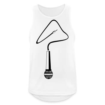 Mikro - Männer Tank Top atmungsaktiv - Weiß - Vorne - Nick (188cm)