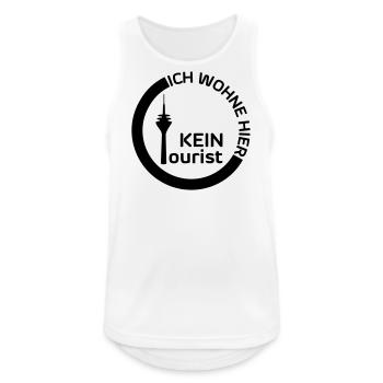 Kein Tourist Ich wohne hier - Männer Tank Top atmungsaktiv - Weiß - Vorne - Nick (188cm)