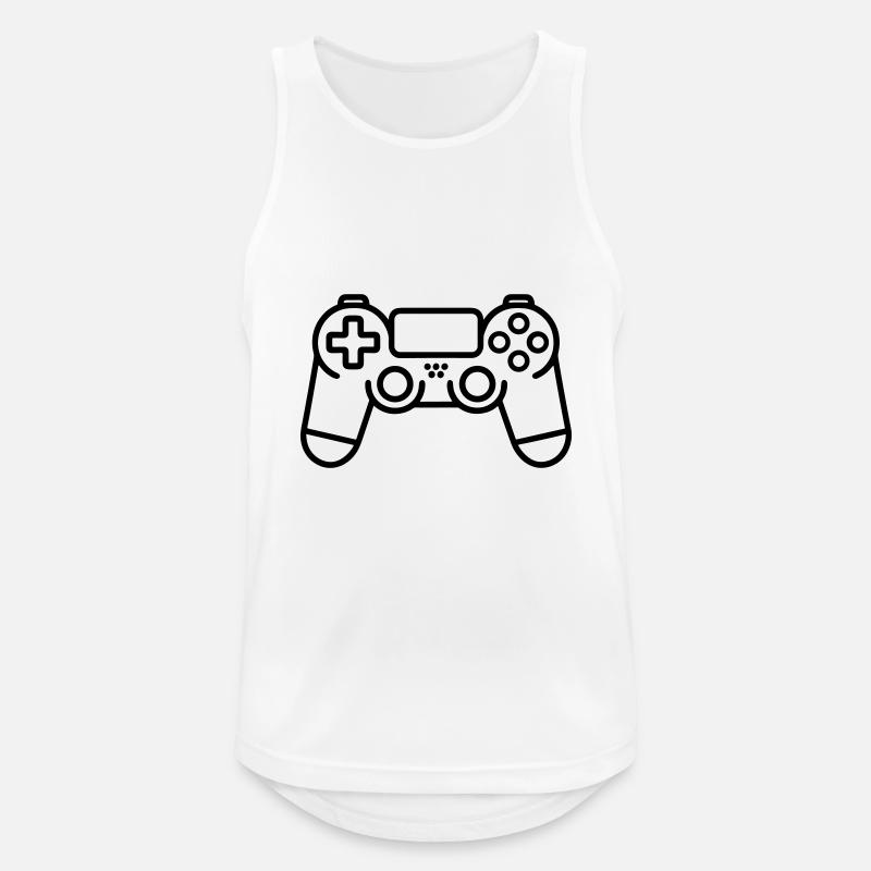 Controller für Videospiele - Männer Tank Top atmungsaktiv - Weiß