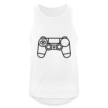 manette de jeux vidéo - Débardeur respirant Homme - blanc - Devant - Nick (188cm)