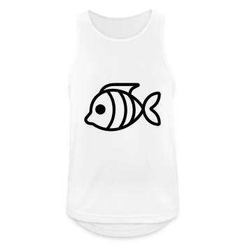 Poisson - Débardeur respirant Homme - blanc - Devant - Nick (188cm)