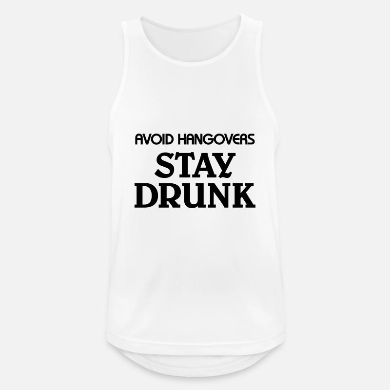 Avoid Hangovers stay drunk - Männer Tank Top atmungsaktiv - Weiß