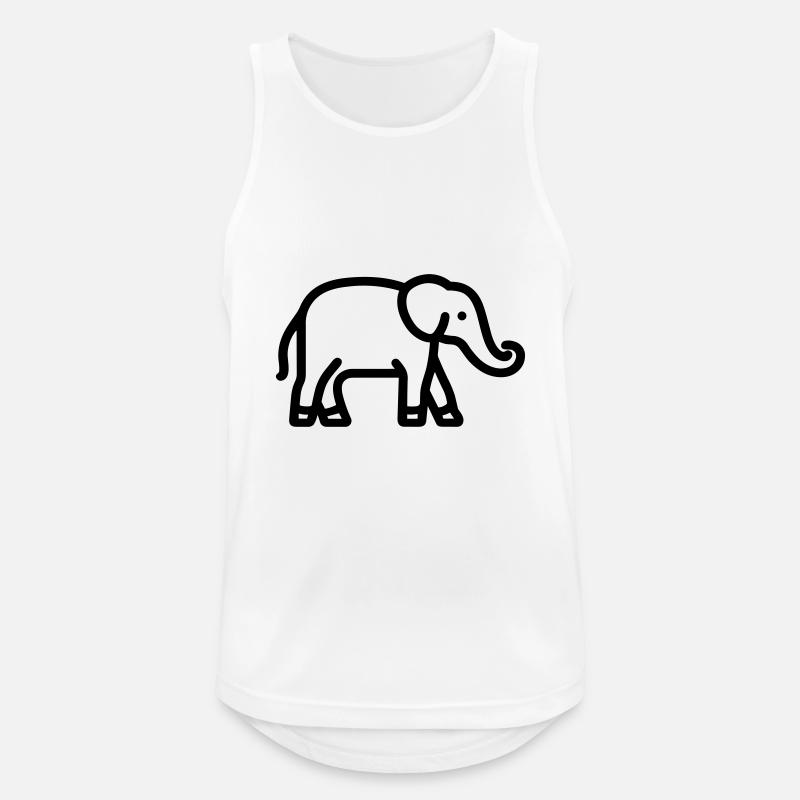 Elephant - Men's Breathable Tank Top - white