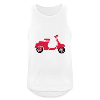 Roller - Männer Tank Top atmungsaktiv - Weiß - Vorne - Nick (188cm)