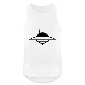 fliegende Untertasse - Männer Tank Top atmungsaktiv - Weiß - Vorne - Nick (188cm)
