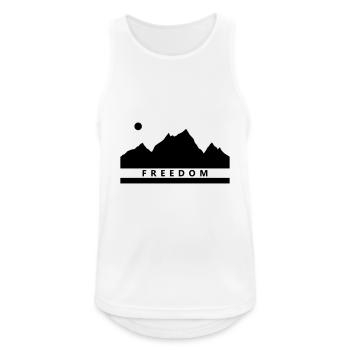 Freedom in the mountains - Men's Breathable Tank Top - white - Front - Nick (188cm)