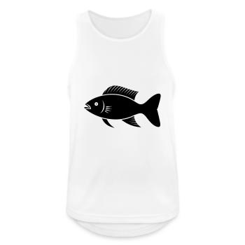 Poisson petite carpe - Débardeur respirant Homme - blanc - Devant - Nick (188cm)