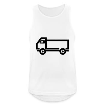 Lkw - Männer Tank Top atmungsaktiv - Weiß - Vorne - Nick (188cm)