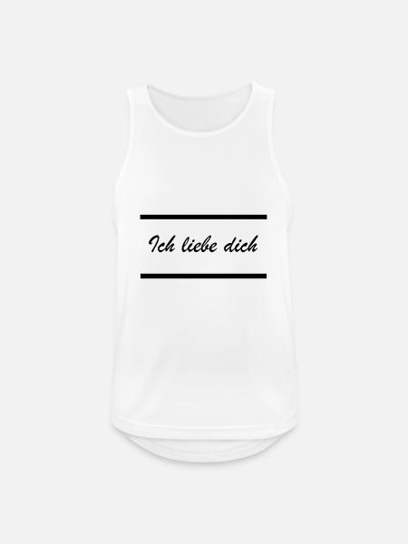 Ich liebe dich - Männer Tank Top atmungsaktiv - Weiß