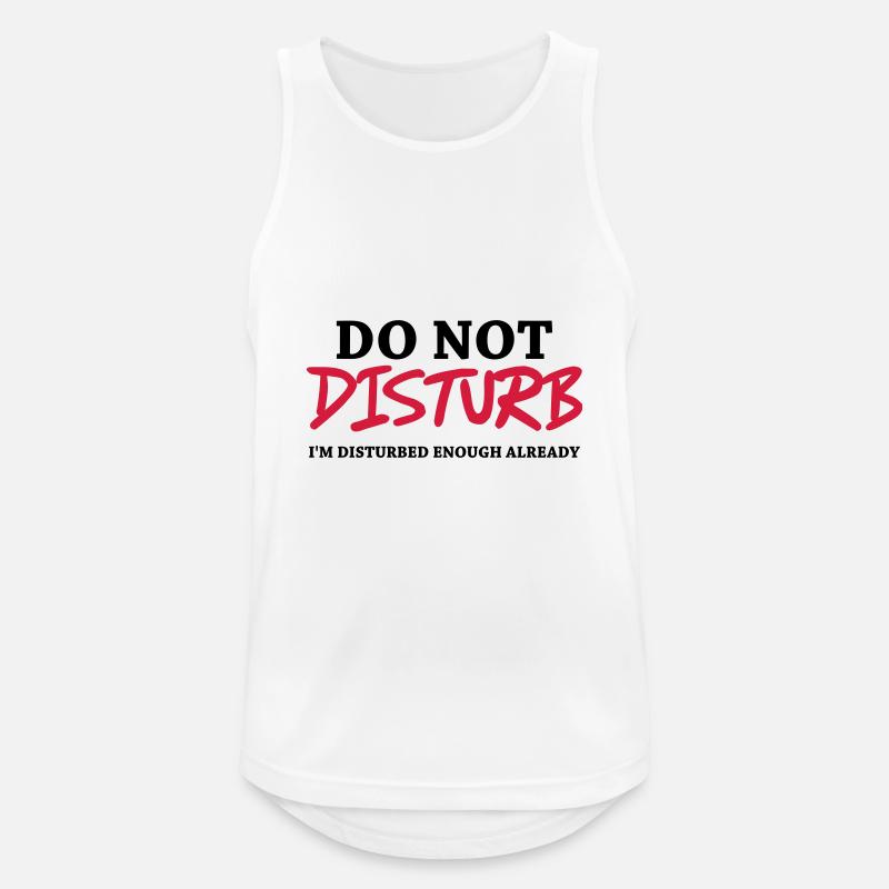 Do not disturb - Männer Tank Top atmungsaktiv - Weiß